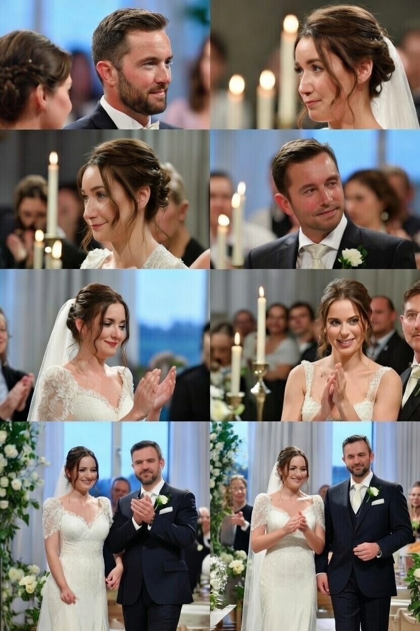 wedding image of a couple; the bride is getting emotional