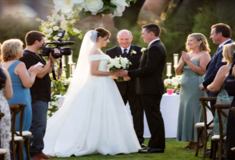 professional shot a couple at their wedding 