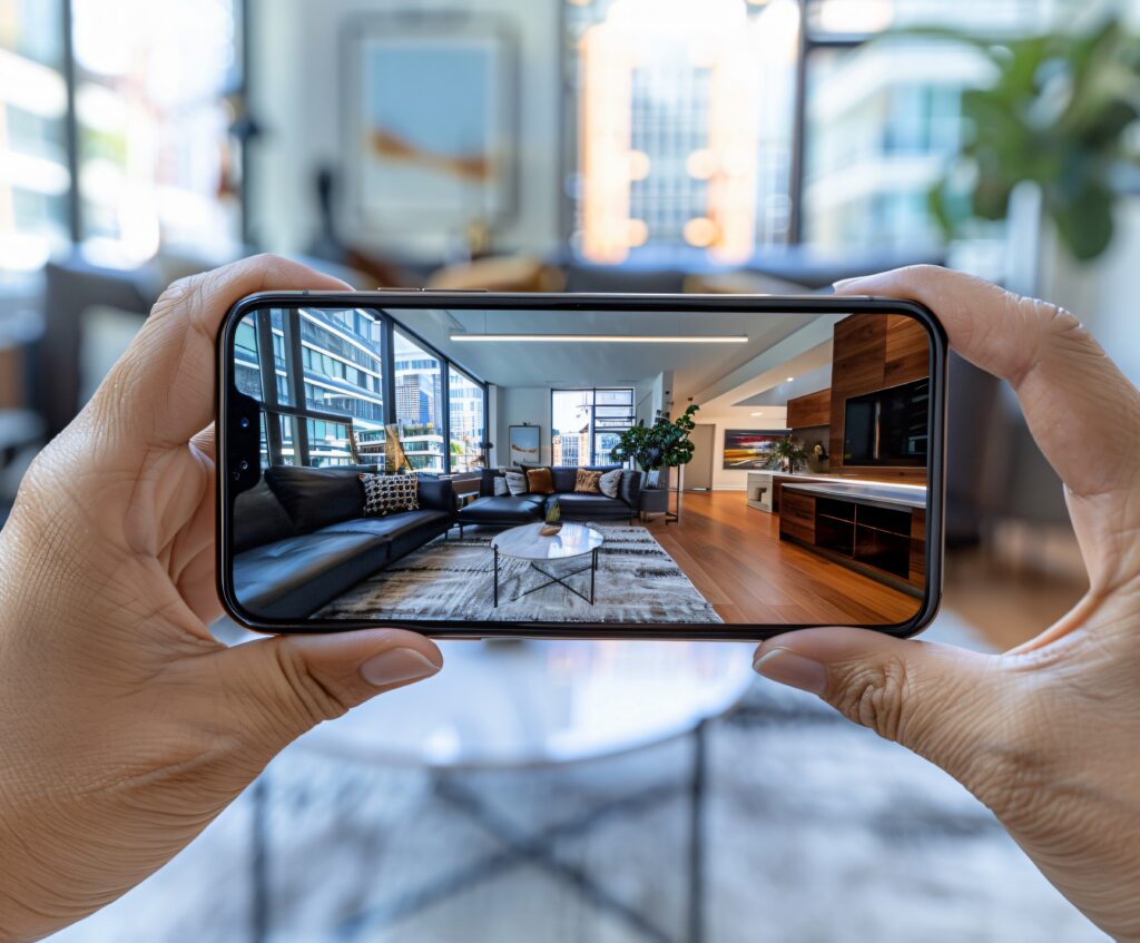 Smartphone shooting real estate
